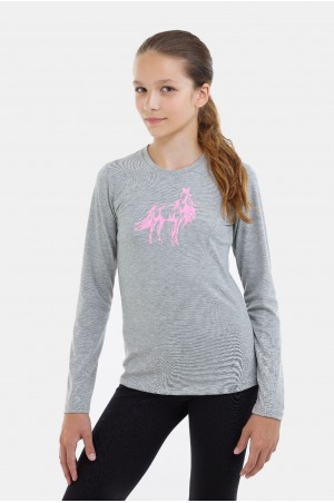 182-203102 Riding Top for Kids Long Sleeve - STARRY, Equestrian Apparel
