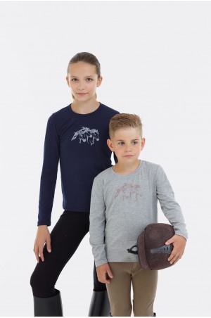 Riding Top for Kids Long Sleeve - IVY, Equestrian Apparel