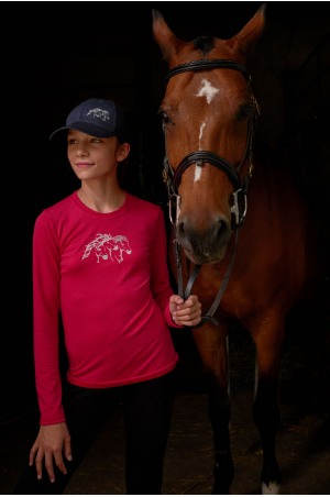 Μπλούζα Ιππασίας για Παιδιά Μακρυμάνικη - IVY, Ιππική Ενδυμασία
