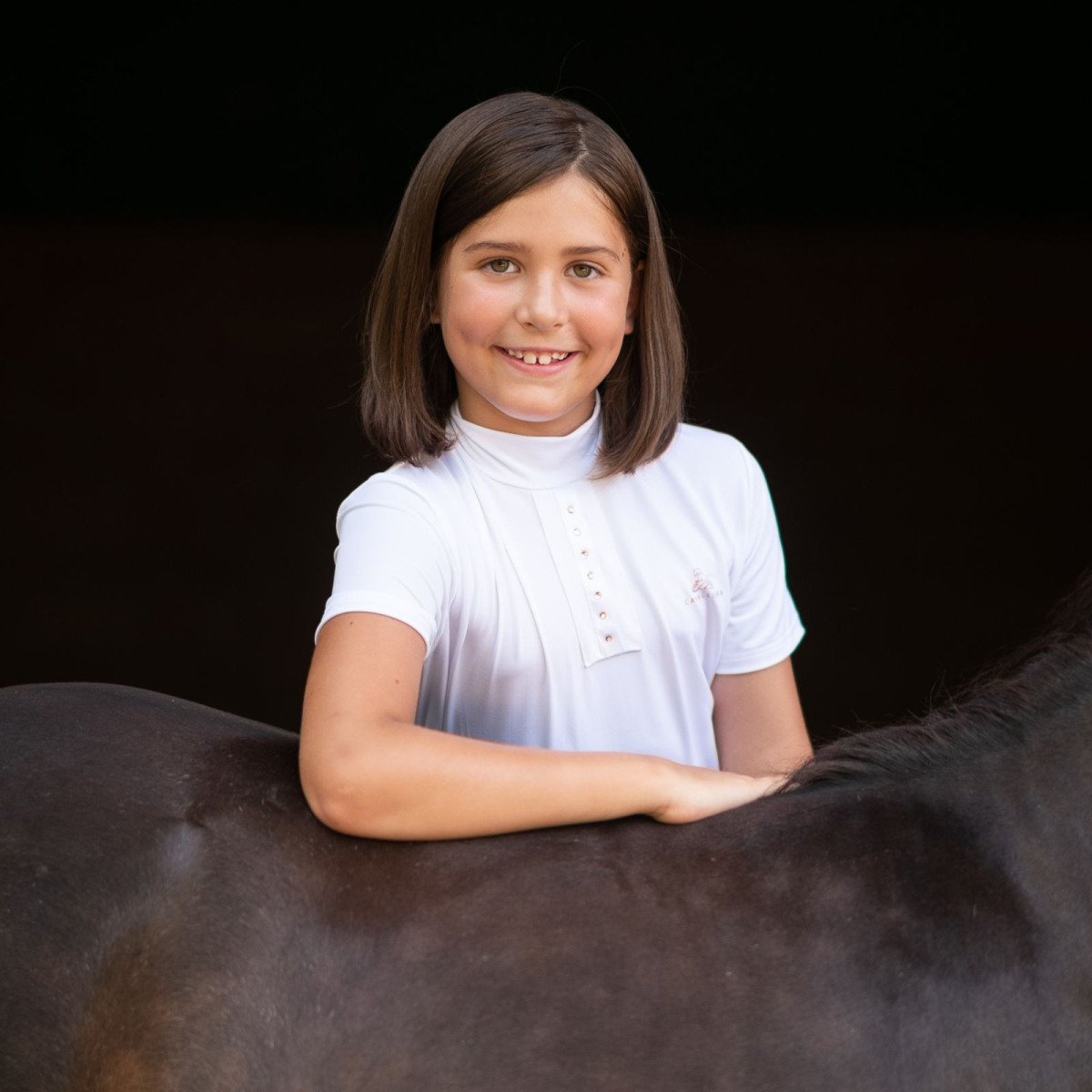 Cavalliera - Turniershirt für Kinder I LOVE CRYSTAL - Kurzar