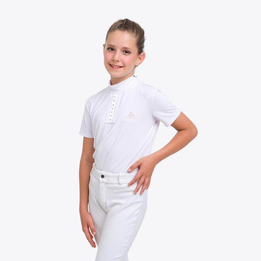 Cavalliera - Kid's Riding Show Shirt I LOVE CRYSTAL - short