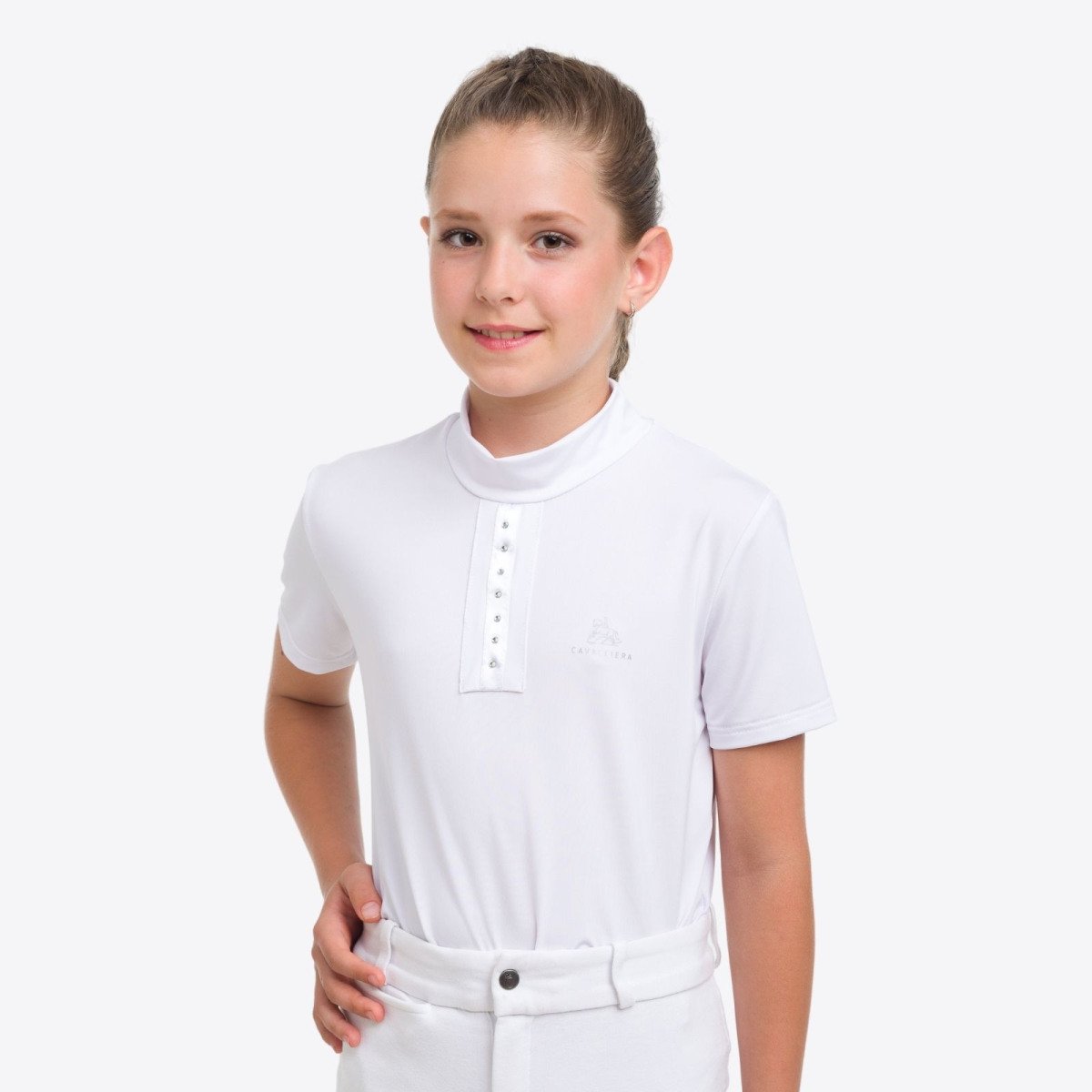 Cavalliera - Kid's Riding Show Shirt I LOVE CRYSTAL - short