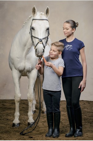 200-304051 Футболка детская для верховой езды, короткий рукав - IVY, спецодежда для конного спорта