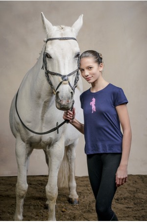 Riding Top for Kids Short Sleeve - GLITTER UNICORN, Equestrian Apparel