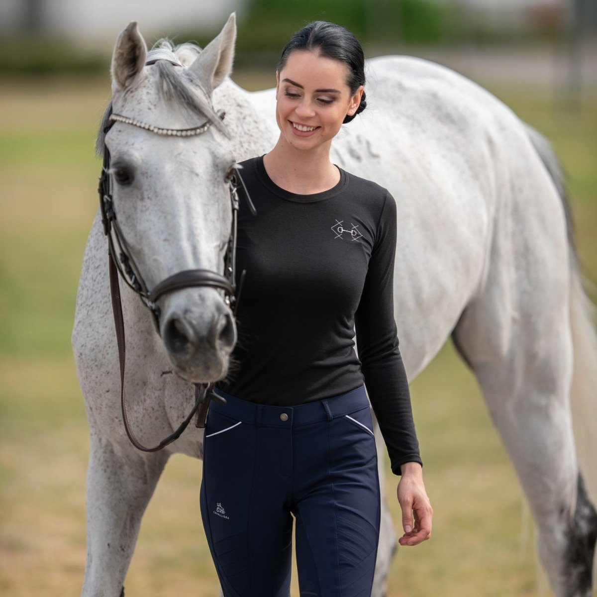 Cavalliera Riding T-Shirt BIT cotton, long sleeve, Equestrian Apparel
