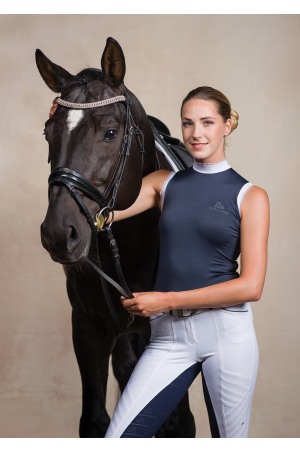 Блуза для выступлений PRINCESS - без рукавов, спецодежда для конного спорта из технической ткани
