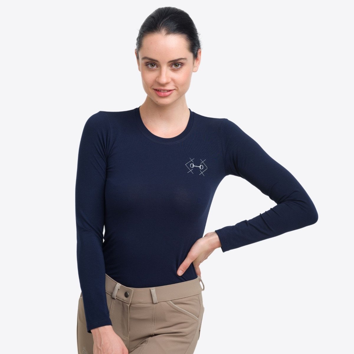 Cavalliera Riding T-Shirt BIT cotton, long sleeve, Equestrian Apparel