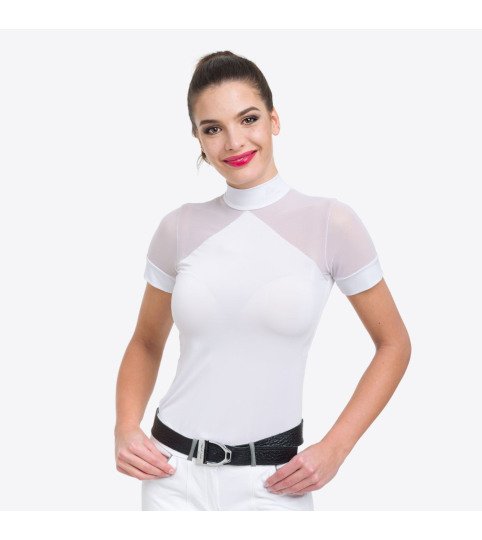 Riding Show Shirt MARIELLE - short sleeve, Technical Equestrian Show Apparel