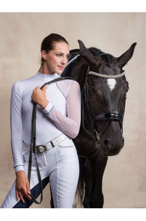Блуза для выступлений DAME - длинный рукав, спецодежда для конного спорта из технической ткани