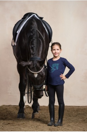 Футболка детская для верховой езды, длинный рукав - LITTLE JUMPER, спецодежда для конного спорта