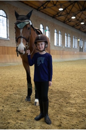 Футболка детская для верховой езды, длинный рукав - LITTLE JUMPER, спецодежда для конного спорта