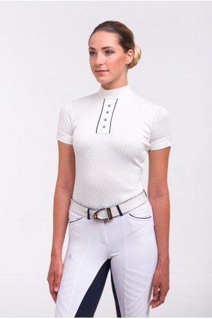 Блуза для выступлений FATALITY - короткий рукав, спецодежда для конного спорта из технической ткани