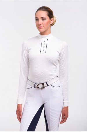 Блуза для выступлений FATALITY - длинный рукав, спецодежда для конного спорта из технической ткани