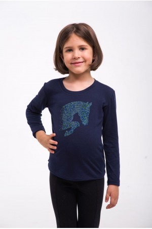 Riding Top for Kids Long Sleeve - LITTLE JUMPER, Equestrian Apparel