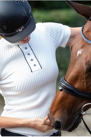 Блуза для выступлений FATALITY - короткий рукав, спецодежда для конного спорта из технической ткани