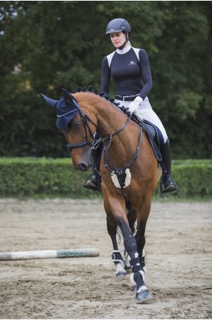 519-108032 Riding Show Shirt BLACK JACK - Long Sleeve. Technical Equestrian Apparel