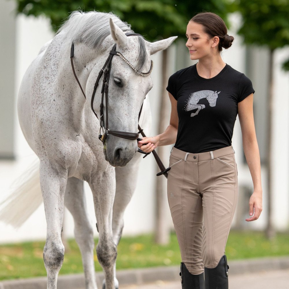 Cavalliera Cotton Riding Top JUMPING STAR short Equestrian Women