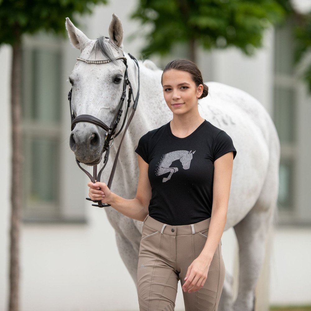 Cavalliera Cotton Riding Top JUMPING STAR short Equestrian Women