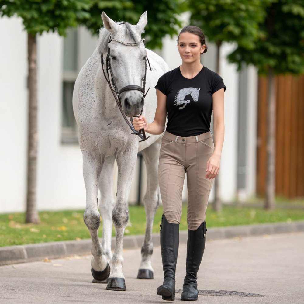 Cavalliera Cotton Riding Top JUMPING STAR short Equestrian Women