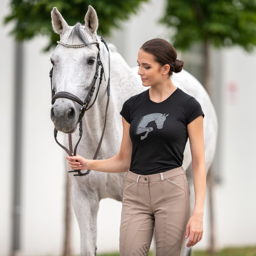 Cavalliera Cotton Riding Top JUMPING STAR short Equestrian Women