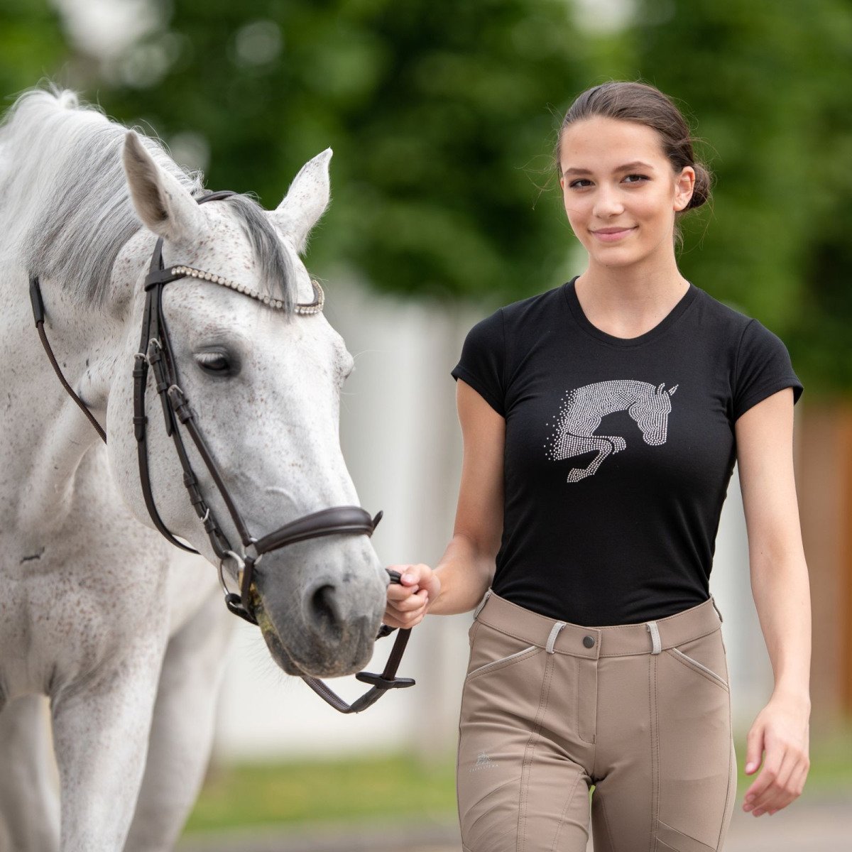 Cavalliera Cotton Riding Top JUMPING STAR short Equestrian Women