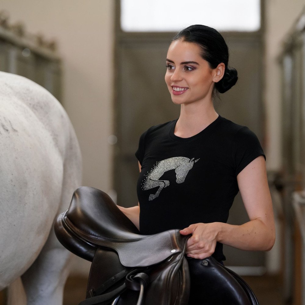 Cavalliera Cotton Riding Top JUMPING STAR short Equestrian Women