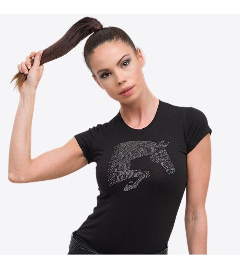 Riding top, cotton  JUMPING STAR - short sleeve, Equestrian Apparel