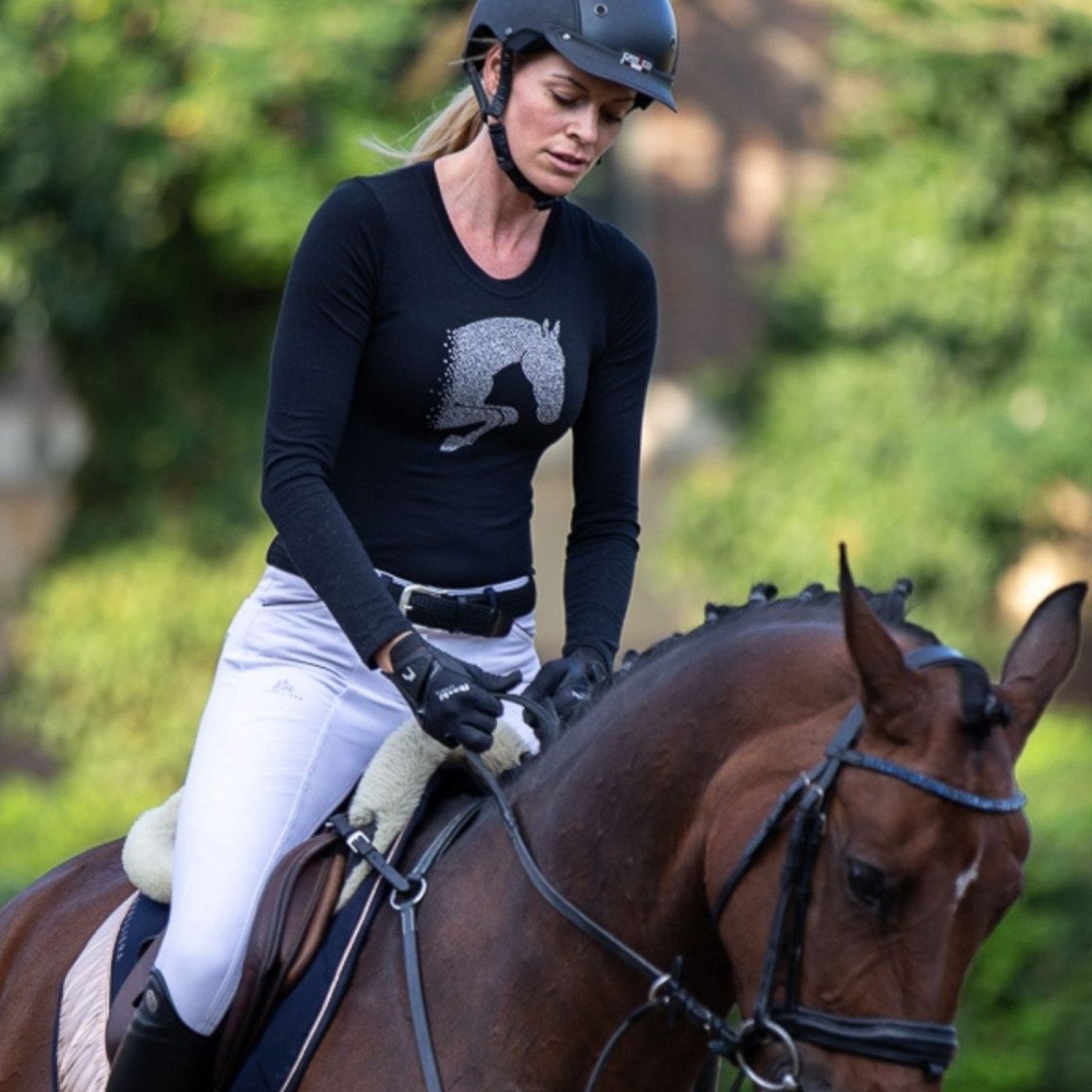 Cavalliera Cotton Riding Top JUMPING STAR long Equestrian Women