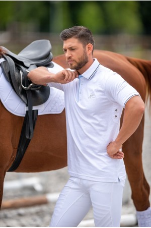 Cotton Based Functional Riding Show Shirt LONDON MAN, Short Sleeve, Technical Equestrian Show Apparel