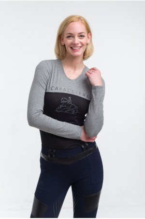 ECO Cotton Based Riding Top SPORTY CHIC - Long Sleeve, Equestrian Apparel