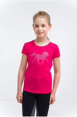 Riding Top for Kids CRYSTAL FOAL - Short Sleeve, Equestrian Apparel