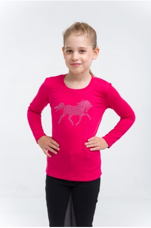 Riding Top for Kids CRYSTAL FOAL - Long Sleeve, Equestrian Apparel