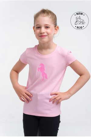 Riding Top for Kids Short Sleeve - JUST PINK, Equestrian Apparel