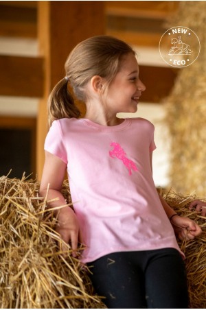Riding Top for Kids Short Sleeve - JUST PINK, Equestrian Apparel