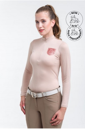 ECO Riding Top Long Sleeve - ROSE GOLD, Technical Equestrian Apparel