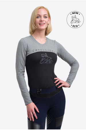 600-101052 ECO Cotton Based Riding Top SPORTY CHIC - Long Sleeve, Equestrian Apparel