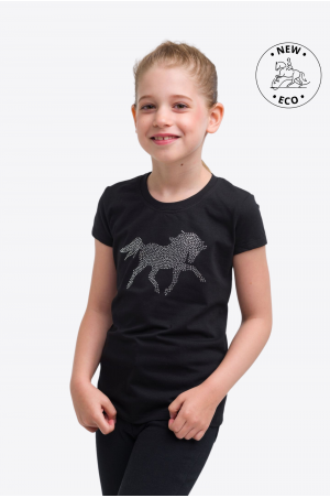 Riding Top for Kids CRYSTAL FOAL - Short Sleeve, Equestrian Apparel
