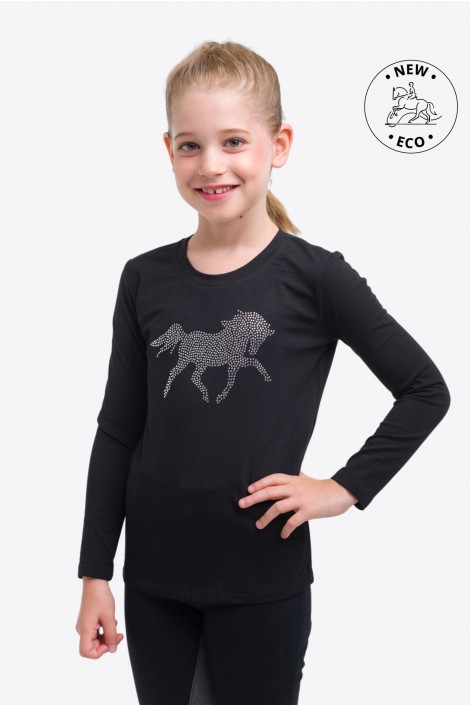 Riding Top for Kids CRYSTAL FOAL - Long Sleeve, Equestrian Apparel