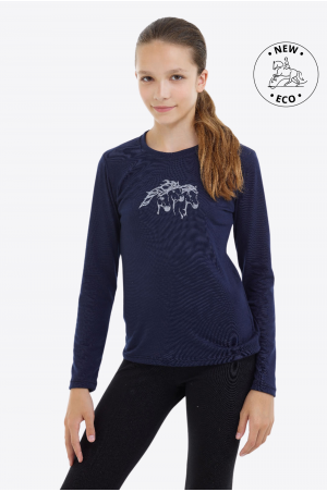 Μπλούζα Ιππασίας για Παιδιά Μακρυμάνικη - IVY, Ιππική Ενδυμασία