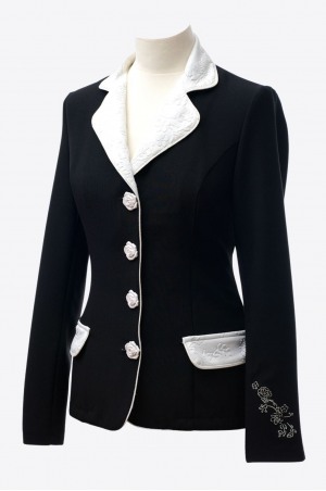 142-310401 FLORAL Competition Jacket with Floral Buttons