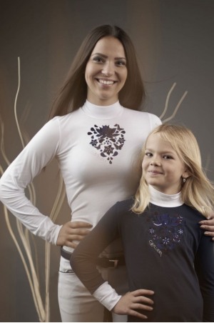152-330403 Cavalliera Professional FLOWERBOMB Long Sleeve Show Shirt
