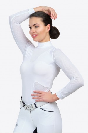 Блуза для выступлений HIGH STYLE - длинный рукав, спецодежда для конного спорта из технической ткани