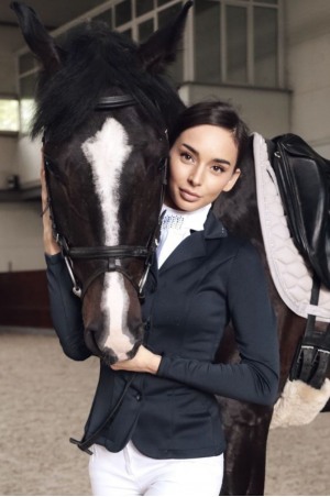 Riding Show Jacket  CUSTOMIZED CRYSTAL - SECOND SKIN TECHNOLOGY, Softshell, Technical Equestrian Show Apparel