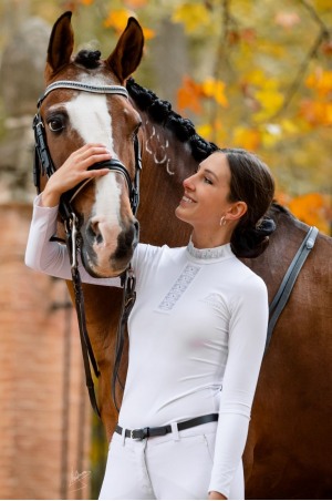 Riding Show Shirt MYSTIQUE - Long Sleeve, Technical Equestrian Apparel
