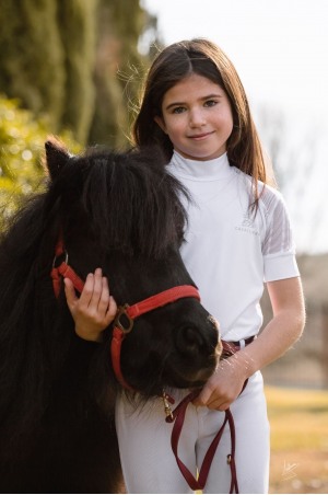 Riding Show Shirt CONTESSA KIDS - Short Sleeve, Technical Equestrian Show Apparel