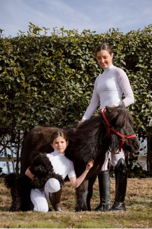 Рубашка для выступлений CONTESSA KIDS - короткий рукав, спецодежда для конного спорта из технической ткани