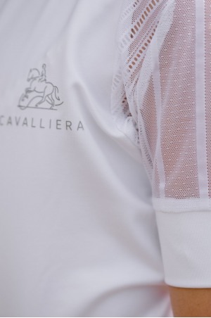 Рубашка для выступлений CONTESSA KIDS - короткий рукав, спецодежда для конного спорта из технической ткани