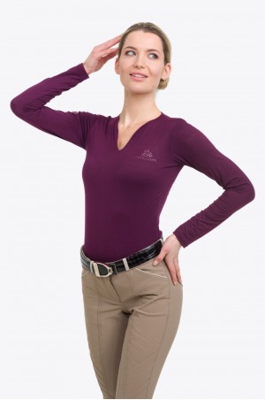 High Performance Riding Top ROSE GOLD - Long Sleeve, Technical Equestrian Apparel