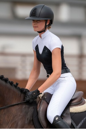 Рубашка для выступлений POP - короткий рукав, спецодежда для конного спорта из технической ткани