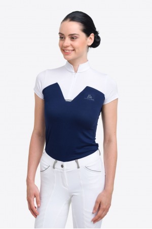 Рубашка для выступлений POP - короткий рукав, спецодежда для конного спорта из технической ткани
